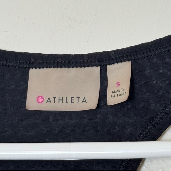 Athleta Black Racerback Textured Tank Top Size Small - Picture 2 of 9
